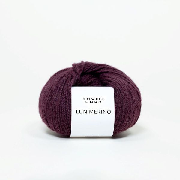 Hovedbilde Lun Merino 42 Mørk burgunder Rauma garn