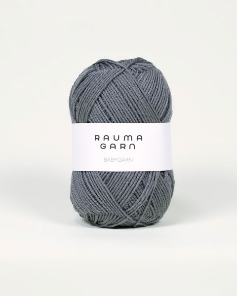 Hovedbilde Babygarn 107 Matt grå Rauma garn