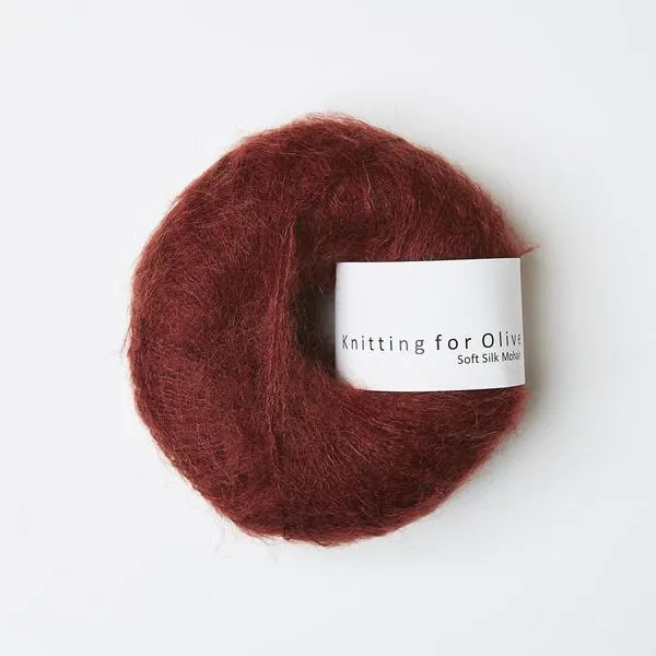 Hovedbilde Soft Silk Mohair Vinrød Knitting for Olive