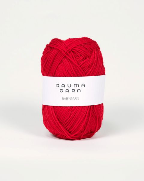 Hovedbilde Babygarn B35 Mørk rød Rauma garn
