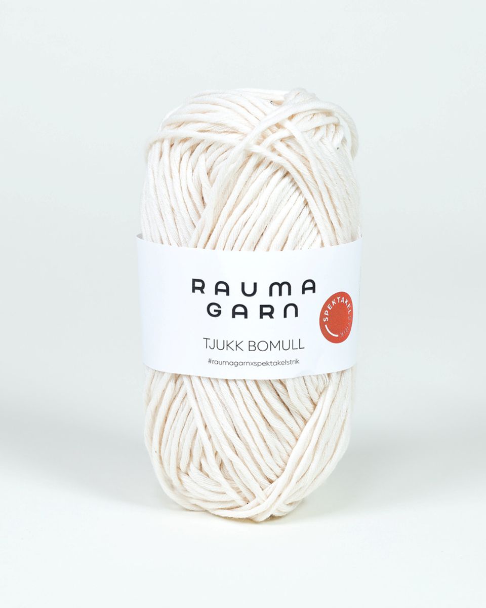 Tjukk Bomull 219 Natur Rauma garn