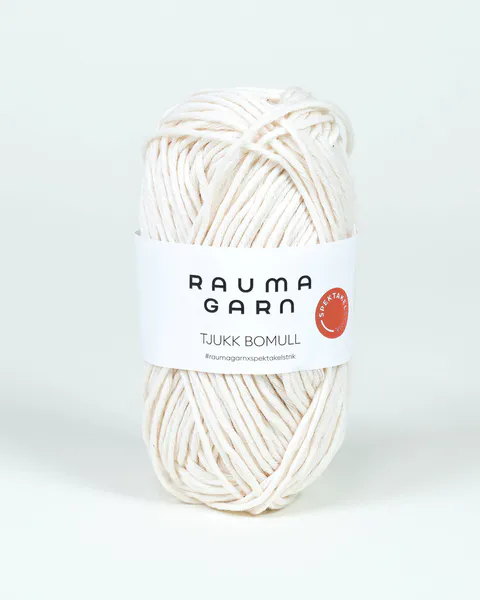 Hovedbilde Tjukk Bomull 219 Natur Rauma garn