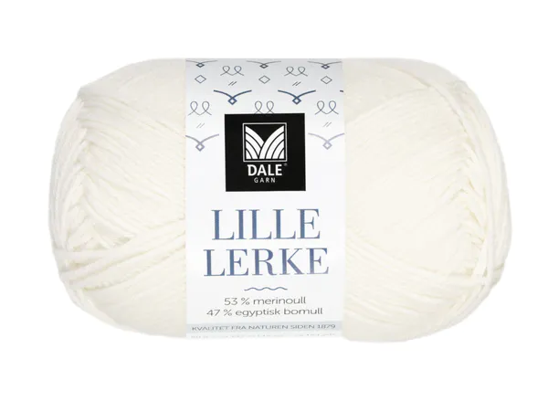 Hovedbilde Dale Lille Lerke 0017 Hvit garn