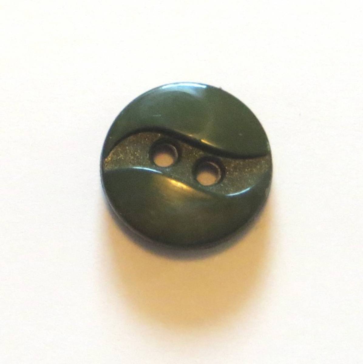Knapp, 13 mm, rund grønn/30