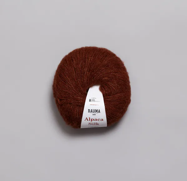 Hovedbilde Rauma Alpaca Silk 2225 Rødbrun utgår