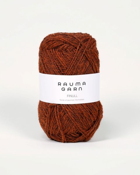 Hovedbilde Rauma Finull 4132 Rustrød melert garn