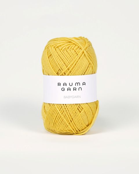 Hovedbilde Babygarn B53 Lys gul Rauma garn