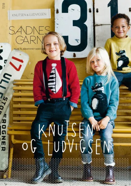 Hovedbilde 1518 Knutsen & Ludvigsen oppskrift Sandnes garn, Utgår