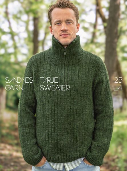 Hovedbilde  Tarjei Sweater til mann oppskrift fra Sandnes garn*
