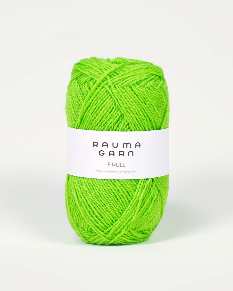 Rauma Finull 4105 Signalgrønn garn
