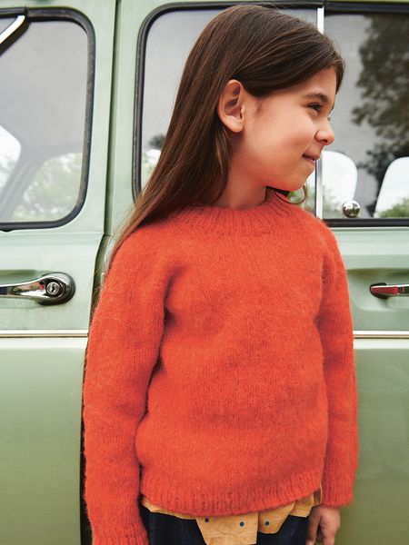 Hovedbilde  2506-6 Tiro Sweater Junior i Børstet Alpakka oppskrift fra ...