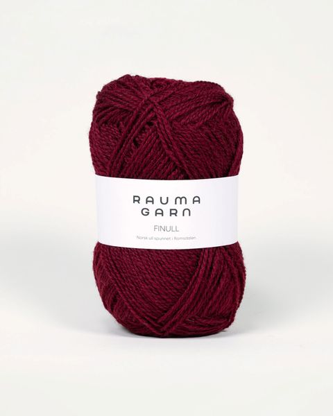 Hovedbilde Rauma Finull 497 Burgunder garn