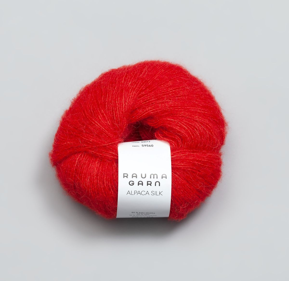 Rauma Alpaca Silk 1365 Rød garn