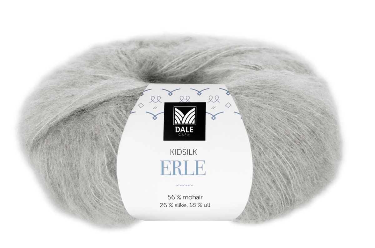 Dale Kidsilk Erle 3502 Lys grå garn