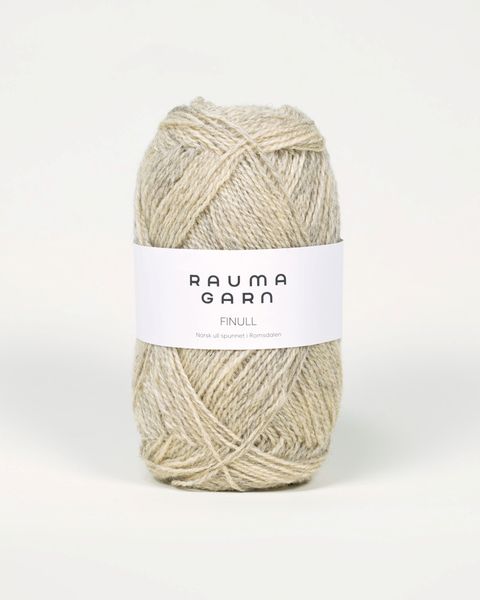 Hovedbilde Rauma Finull 4134 Lys gul melert garn