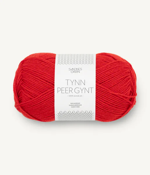 Hovedbilde Sandnes Tynn Peer Gynt 4018 Scarlet Red garn