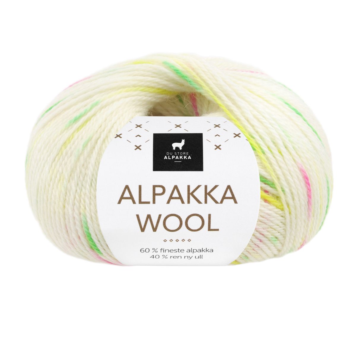 Alpakka Wool 569 Hvit/neon print DSA