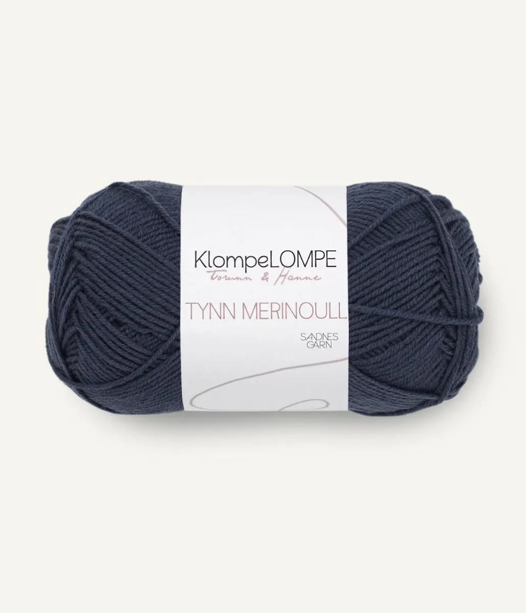 KlompeLOMPE Tynn merinoull 6081 Marine garn