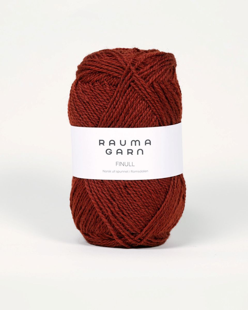 Rauma Finull 425 Kobberrød garn