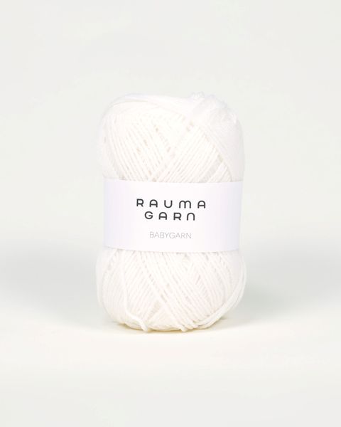 Hovedbilde Babygarn B10 Hvit Rauma garn