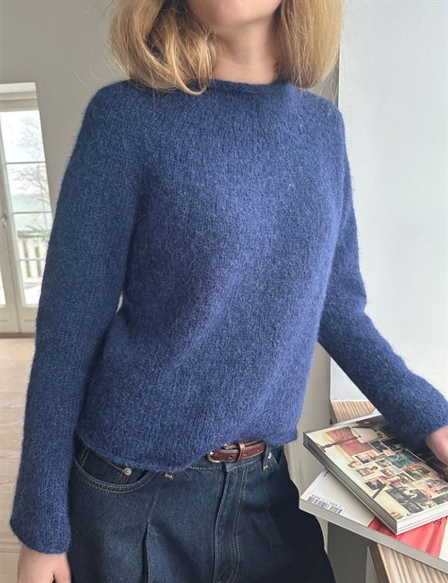 Plain  Yoke Pullover til dame fra Le Knit
