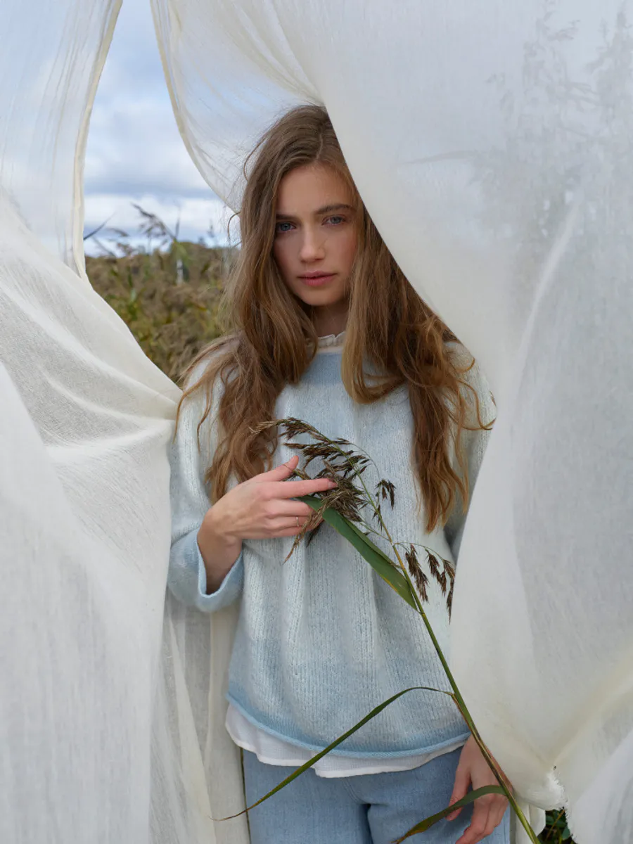 Rauma Alpaca Silk 1310 Lys grå garn