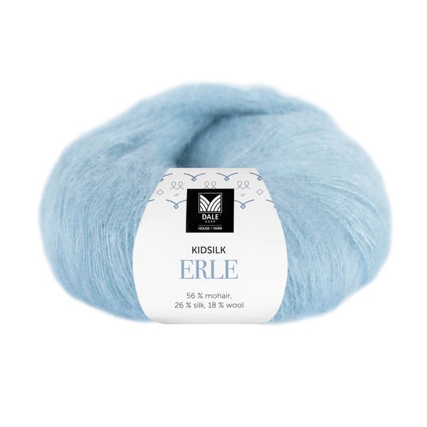 Hovedbilde Dale Kidsilk Erle 9083 Himmelblå garn