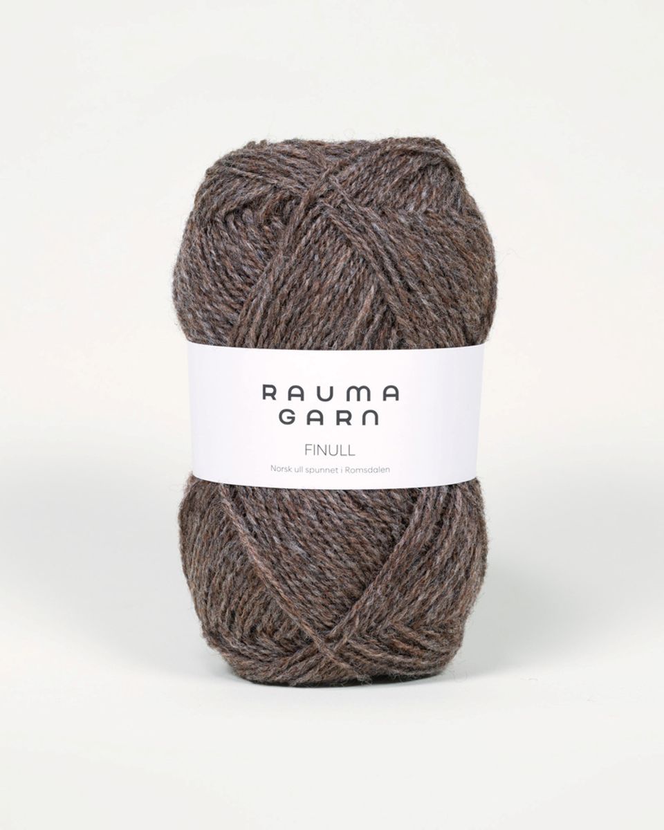 Rauma Finull 411 Brun melert garn