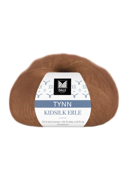 Hovedbilde Tynn Kidsilk Erle 4022 Varm brun utgår