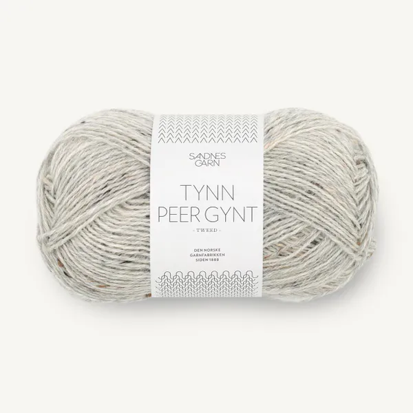 Hovedbilde Sandnes Tynn Peer Gynt 1034 Lys gråmelert med natur Tweed ...